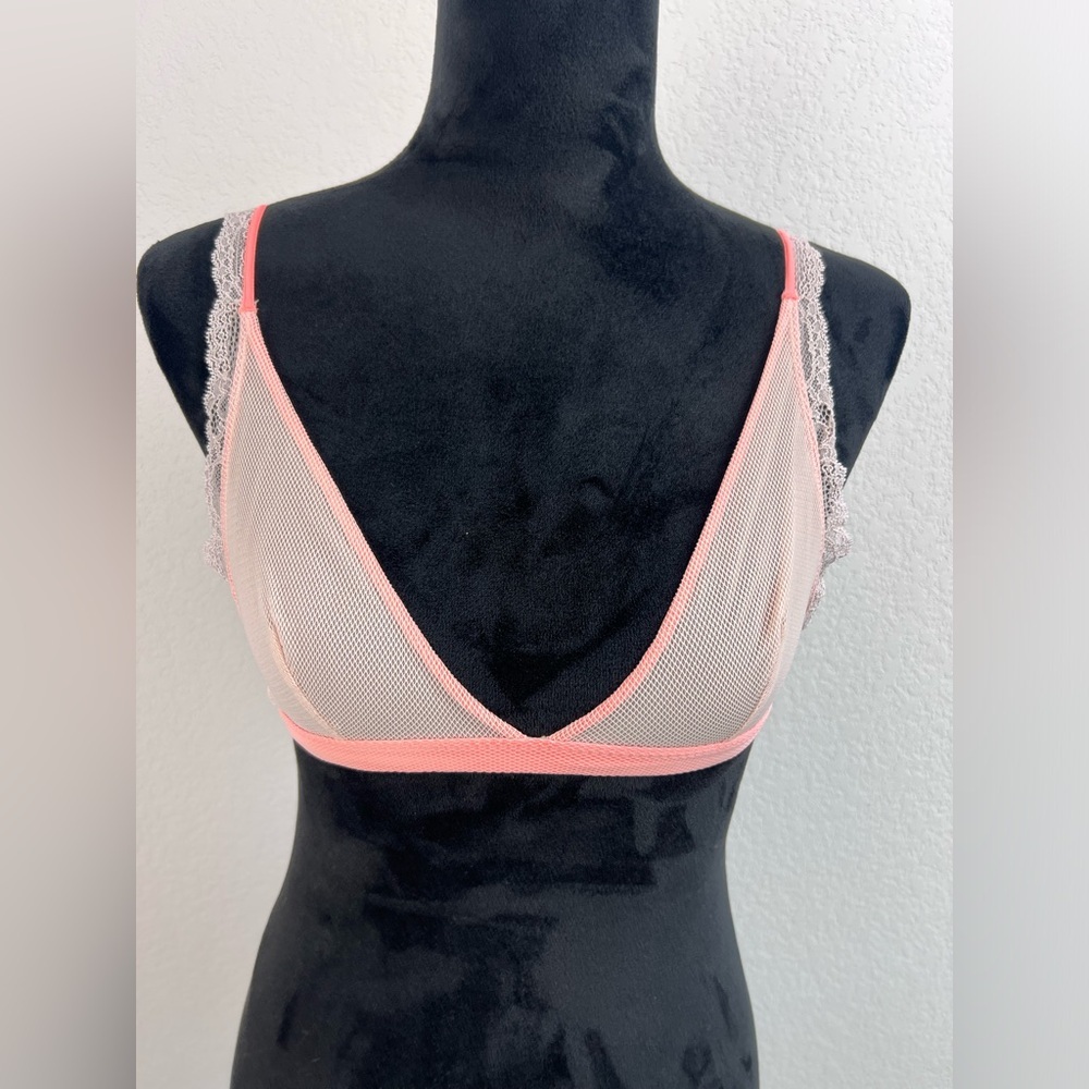 Free People Intimately Triangle Mesh Lace Trim Bralett size XS